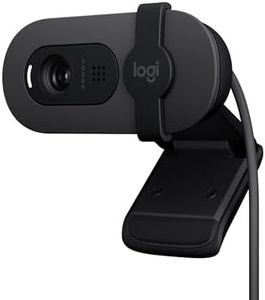 Logitech Brio 100 Full HD Webcam for Meetings and Streaming, Auto-Light Balance, Built-in Mic, Privacy Shutter, USB-A, for Microsoft Teams, Google Meet, Zoom and More - Graphite