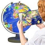 Educational World Globe for Kids, WildFun Interactive AR World Globe (Globe + App), Globe for Geography Teaching Great Children Learning Gift for 5,6,7+ Years Old, Home School Office Decoration