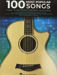 Hal Leonard 100 Most Popular Songs for Fingerpicking Guitar Book: Solo Guitar Arrangements in Standard Notation and Tab