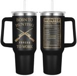 Caiibaoob Hunting Tumbler for Hunting Lover, 40oz Insulated Tumbler With Handle and Straw-Funny Hunting Gifts (Hunting)