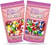 Freeze Dried Candy - Fruit Crunch Original + Wildberry 4 oz - 2 Pack - Assortment Variety Sampler Flavors Bag Pouch - Ideal Gift Snack Rainbow + Wild Berry