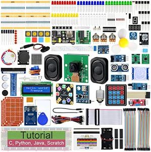 Freenove Complete Starter Kit for Raspberry Pi 5 4 B 3 B+ 400, Python C Java Scratch Code, 708-Page Tutorial, 138 Projects, 386 Items, Camera Speaker Sound Sensor (Raspberry Pi NOT Included)