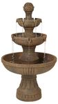 Ravenna Italian Outdoor Floor Bubbler Fountain and Waterfalls 43" High 3 Tiered Cascading for Garden Patio Backyard Deck Home Lawn Porch House Relaxation Exterior Balcony - John Timberland