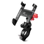 Bike Phone Mount, 360° Adjustable Aluminum Cell Phone Holder For Bicycle Motorcycle Compatible With Iphone 11 Max Xr Xs X 8 7 6 5 Plus, Samsung S10+ S9 S8, Note 10 9 8