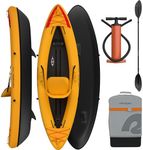 Retrospec Coaster 1 Person Inflatable Kayak, 220lb Weight Capacity, Puncture Resistant, Lightweight Inflatable Kayak for Adults with Pump, Paddle and Easy to Carry Bag