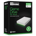 Seagate Game Drive for Xbox, 5TB, External Hard Drive Portable, USB 3.2 Gen 1, White with built-in green LED bar, Xbox Certified, 2 year Rescue Services (STKX5000100)