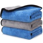 OAN Microfiber 800 GSM All Purpose Cloth for Cleaning, Dusting, Detailing & Polishing (Multicolor, 80x50 cm ) - Pack of 3