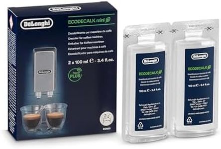 De'Longhi EcoDecalk Mini Coffee Machine Descaler DLSC200, Eco-Friendly Universal Descaling Solution, 2 Pack x 100ml Descaling Treatments