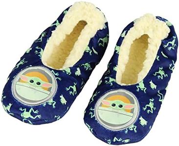 Star Wars Grogu Baby Grogu Slippers Frog Character Slipper Socks With No-Slip Sole For Women Men (Small)