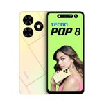 TECNO POP 8 (Alpenglow Gold, 4GB+64GB)| 90Hz Punch Hole Display with Dynamic Port & Dual Speakers with DTS| 5000mAh Battery |10W Type-C| Side Fingerprint Sensor| Octa-Core Processor