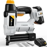 Nail Gun - BATAVIA 20V 18GA Nail Gun Cordless with Battery, 2 in 1 Brad Nailer/Electric Stapler with 2.0Ah Battery and Charger, 800 Nails and 200 Staples Included