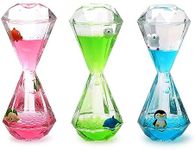 XINBAOHONG Liquid Motion Bubbler for Kids and Adults Hourglass Liquid Bubbler Timer for Sensory Play Fidget Toy Stress Management Desk Decor(Blue) (1 Blue+1 Pink+1 Green), Small