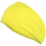 Kenz Laurenz Performance Headband Moisture Wicking Athletic Sports Head Band Wide Head Band Sweatband - Workout, Soccer, Softball, Basketball (Yellow)