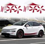 Exterior Vinyl Wrap for Juniper Side Vinyl Sticker Decal for Model Y 2026 Dark Red DIY Upgrade Wrap for Model Y Juniper(2025.03+)