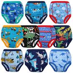 FLYISH DIRECT Potty Training Pants Cotton | Strong Absorbent Toddler Training Pants Boys | Baby Potty Training Underwear 10 Packs | Blue, 6 Years