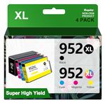 952XL Ink Cartridges Combo Pack Latest Upgrade Replacement for HP 952 952 XL Ink Cartridges for HP Printers Officejet Pro 8710 7720 7740 8715 8720 8730 8740 8210(4 Pack, 1Black 1Cyan 1Magenta 1Yellow)