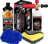 Pro-Kleen 1L Orange Snow Foam pH Neutral Shampoo - Snow Foam Lance Karcher K Series K2, K3, K4, K5, K6 and K7 and Microfibre Wash Pad Mitt and Microfibre Cloths