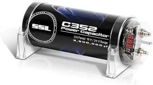 Sound Storm Laboratories C352 Car Audio Capacitor – 3.5 Farad, Energy Storage, Enhance Bass from Stereo, for Amplifier and Subwoofer, Warning Tones, LED Voltage Meter