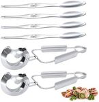 Snail Tong and Snail Fork Set, Stainless Steel Escargot Tableware 2 in 1 Seafood Forks Snail,Crab,Lobster Picking Tools for Restaurant Serving Pack of 6