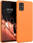 kwmobile Case Compatible with Samsung Galaxy A51 Case - Soft Slim Protective TPU Silicone Cover - Fruity Orange