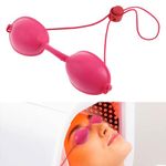 Nuqin Sunbed Goggles,Sunbed Eye Protection,Protective Goggles for Patients In IPL & UV, Eye Protection Goggles for Beauty Clinic Patient Led Red Blue Light Hard Wavelength- Pink