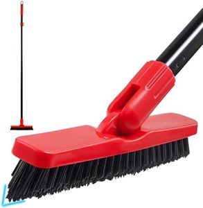Mitclear V-shape Grout Scrubbing Brush with Long Handle(52IN), Tiles Scrubber Floor Grout Cleaner with Stiff Bristles, Floor Scrub Cleaning Brush for Tiles Bathroom Kitchen Shower Baseboards