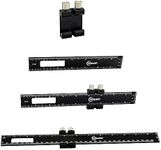 VICHSAMWY 3PCS Black Metal Woodworking Ruler, Adjustable 6/8/12 Inch Precision Pocket Slide Ruler,Inch and Metric Measuring Ruler for Woodworker (Black)