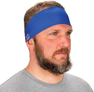 Ergodyne Chill Its 6634 Cooling Headband, Sports Headbands for Men and Women, Moisture Wicking , Blue