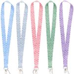 Yansitu 5pcs Cute Lanyard for Keys & ID Badge Aesthetic Badge Keychain Lanyard for Women Girls Kids for ID Card Holder Preppy Neck Lanyard for Students Teachers Staff(Love Heart)