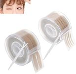 Anjoize Eyelid Lift, Eyelid Tape, Eye Lift Tape for Droopy Lids, 600 Pairs Instant Eyelid Lifting Strips (Round box, Skin tone, S+L)