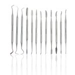 CYNAMED Stainless Steel Spatula Wax & Clay Sculpting Tool Carver Set (12PK)