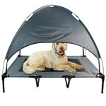 Elevated Dog Bed Pet Mesh Camping Cot Indoor Outdoor Tent with Canopy Cover (XLarge - 122cm x 91cm x 108cm)