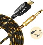 EBXYA USB Guitar Cable USB to 6.35m