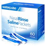 Waterpulse 60 Nasal Rinse Packets,Effective Neti Pot Salt Packets,Nasal Rinse Salt Packets Individually Wrapped - Convenient Solution for Sinusitis, Allergies and Cold Relief