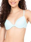 Clovia Women's Padded Underwired Demi Cup Bra (BR2377P03_Baby Blue_40B)