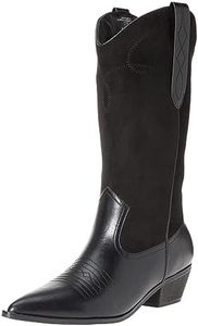 The Drop Women's Bota vaquera de caña media Ace, negro, 43
