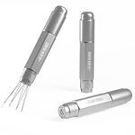 MHW-3BOMBER Retractable WDT Tool 2.0 Pro-Espresso Distribution Tool with Magnetic Storage, 8 Stainless Steel 0.4mm Needles Adjustable Coffee Stirrer for Baristas, Silver T6189S-OS