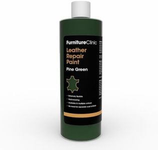 Furniture Clinic Leather Repair Paint | 2-in-1 Seal and Color | Use on Scratches, Tears, and Holes in Car Seats, Furniture | Quick and Easy Leather Repair Kit for Furniture (Pine Green, 500ml / 17oz)