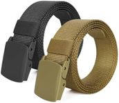 Heshebuy 2 Pieces Nylon Canvas Belt