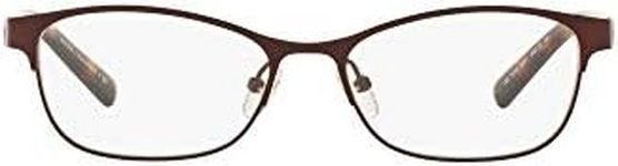 A|X ARMANI EXCHANGE Women's AX1010 Oval Prescription Eyewear Frames, Matte Brown/Demo Lens, 53 mm