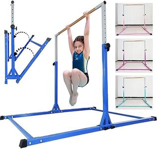 Seliyoo Foldable Gymnastic kip bar for Kids Ages 3-15 - Gymnastics bar -Base Length 5FT/6FT, Adjustable Height,Gymnastics Equipment for Home and Gym Center…