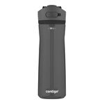 Contigo Ashland 2.0 Water Bottle with Straw and Leak-Proof Locking Lid, BPA-Free Plastic, Dishwasher Safe, Licorice, 24 oz (709 mL)