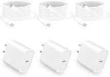 [MFi Certified] iPhone Charger, 3Pack USB C Fast Wall Charger, USB C Charger Block for iPhone 14/Pro/Plus/Pro Max/14/13/12/11,iPad Pro/Mini/Air,AirPods with 3-Pack 6.6FT USB-C to Lightning Cable