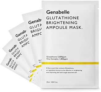 Genabelle Glutathione Brightening Ampoule Mask - Lightweight, Intensive Brightening Mask Sheet 5pcs