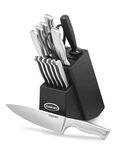 Cuisinart 15-Piece Kitchen Knife Block Set, Stainless Steel, Black (SSC-15C)