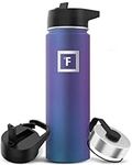 Iron Flask Sports Water Bottle - 22 Oz, 3 Lids (Straw Lid), Leak Proof, Vacuum Insulated Stainless Steel, Double Walled, Thermo Mug, Metal Canteen - Aurora