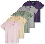 Real Essentials Womens V Neck T-Shi