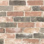 NuWallpaper NU2064 Newport Reclaimed Brick Peel & Stick Wallpaper