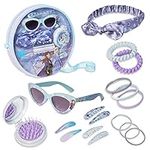 Disney Girls Handbag, Shoulder Bag with Hair Accessories and Sunglasses - Gifts for Girls (Blue/Purple Frozen)