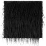 Lusofie Faux Fur Fabric 20×20 Inches Black Fur Fabric Plush Black Faux Fur Fabric Square Patch for Crafts Gnomes Costume Camera Floor Decoration Mats